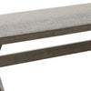 Omal Dining Bench | Brown Wood | 53’’ Rectangular Gray Fabric Seat BM340168