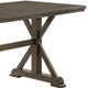 Omal Dining Table | 79" Brown Wood Tabletop | X Shaped Legs