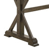 Omal Dining Table | 79" Brown Wood Tabletop | X Shaped Legs