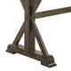 Omal Dining Table | 79" Brown Wood Tabletop | X Shaped Legs