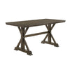 Omal Dining Table | 79" Brown Wood Tabletop | X Shaped Legs
