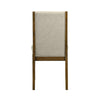 Liyo Set of 2 Side Dining Chairs | Brown Wood Frame | Beige Fabric Seating BM340174