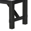 Riby 48" Dining Bench | Black Wood Body | Gray Linen Padded Seat