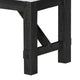 Riby 48" Dining Bench | Black Wood Body | Gray Linen Padded Seat