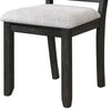 Riby Dining Chair Set of 2 | Black Wood Frame | Gray Linen Seating BM340177
