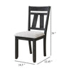 Riby Dining Chair Set of 2 | Black Wood Frame | Gray Linen Seating BM340177