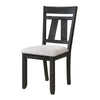 Riby Dining Chair Set of 2 | Black Wood Frame | Gray Linen Seating