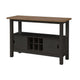 Riby Sideboard Buffet Server Cabinet | Wine Racks | 2 Doors | Black 52’’ BM340178