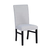Ticy Dining Chair Set of 2 | Dove Gray Padded Seat | Black Wood Legs