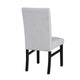Ticy Dining Chair Set of 2 | Dove Gray Padded Seat | Black Wood Legs BM340181