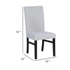 Ticy Dining Chair Set of 2 | Dove Gray Padded Seat | Black Wood Legs BM340181