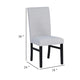 Ticy Dining Chair Set of 2 | Dove Gray Padded Seat | Black Wood Legs BM340181