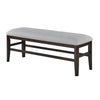 Hiun Dining Bench | Dove Gray Padded Seat | Oak Brown Wood | 50’’ BM340183