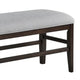Hiun Dining Bench | Dove Gray Padded Seat | Oak Brown Wood | 50’’ BM340183