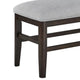 Hiun Dining Bench | Dove Gray Padded Seat | Oak Brown Wood | 50’’ BM340183