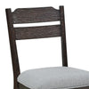 Hiun Dining Chair Set of 2 | Dove Gray Seat | Oak Brown Wood Frame BM340184