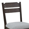 Hiun Dining Chair Set of 2 | Dove Gray Seat | Oak Brown Wood Frame