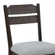 Hiun Dining Chair Set of 2 | Dove Gray Seat | Oak Brown Wood Frame