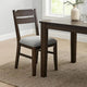 Hiun Dining Chair Set of 2 | Dove Gray Seat | Oak Brown Wood Frame