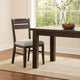 Hiun Dining Chair Set of 2 | Dove Gray Seat | Oak Brown Wood Frame