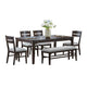 Hiun Dining Table | 72" Rectangular Top w Tapered Legs | Oak Brown