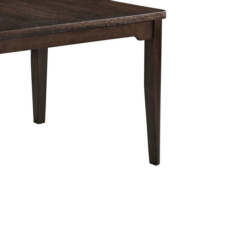 Hiun Dining Table | 72" Rectangular Top w Tapered Legs | Oak Brown