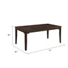 Hiun Dining Table | 72" Rectangular Top w Tapered Legs | Oak Brown