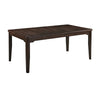 Hiun Dining Table | 72" Rectangular Top w Tapered Legs | Oak Brown