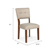 Goko Dining Chair Set of 2 | Earthy Yellow Tufted Backrest | Brown Wood BM340191