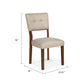 Goko Dining Chair Set of 2 | Earthy Yellow Tufted Backrest | Brown Wood BM340191