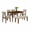 Goko Dining Table | 59’’ Brown Wood Top | Round Tapered Legs BM340192