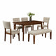 Goko Dining Table | 59’’ Brown Wood Top | Round Tapered Legs BM340192