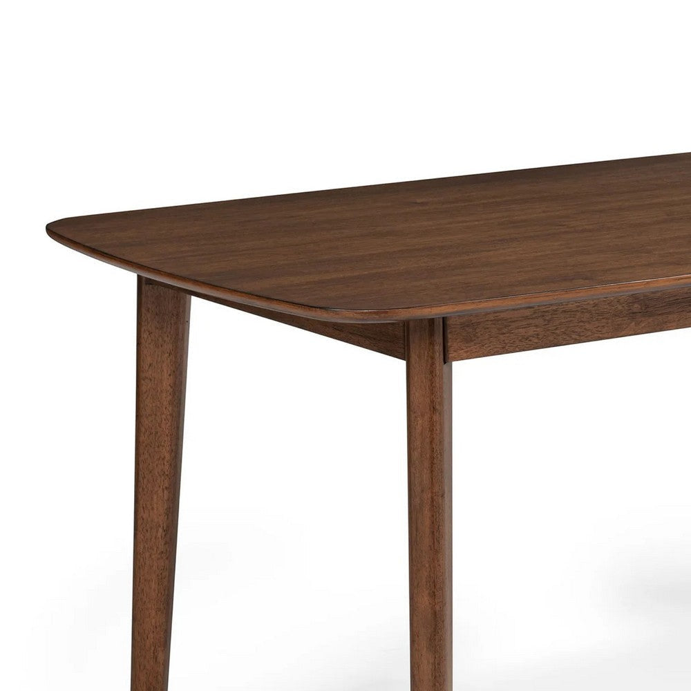 Goko Dining Table | 59’’ Brown Wood Top | Round Tapered Legs BM340192