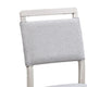 Bovo Dining Chair Set of 2 | Dove Gray | Driftwood White Wood BM340193