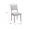 Bovo Dining Chair Set of 2 | Dove Gray | Driftwood White Wood BM340193
