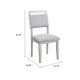 Bovo Dining Chair Set of 2 | Dove Gray | Driftwood White Wood BM340193