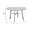 Bovo Dining Table | 48’’ Round Tabletop | Driftwood White Wood Legs BM340194
