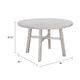 Bovo Dining Table | 48’’ Round Tabletop | Driftwood White Wood Legs BM340194