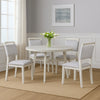 Bovo Dining Table | 48" Round Tabletop | Driftwood White Wood Legs
