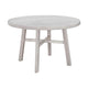 Bovo Dining Table | 48" Round Tabletop | Driftwood White Wood Legs