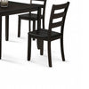 Hamo 5pc Dining Table & 4 Chairs Set | Espresso Brown | Ladder Backrest BM340195