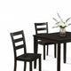 Hamo 5pc Dining Table & 4 Chairs Set | Espresso Brown | Ladder Backrest BM340195