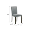 Muly Side Dining Chair Set of 4 | Fabric Seating | Gray Brown Wood BM340196
