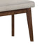 Lere Dining Bench | Beige Fabric | 45’’ Antique Style Brown Wood BM340198