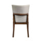 Lere Dining Chair Set of 2 | Beige Fabric | Antique Style Brown Wood BM340199