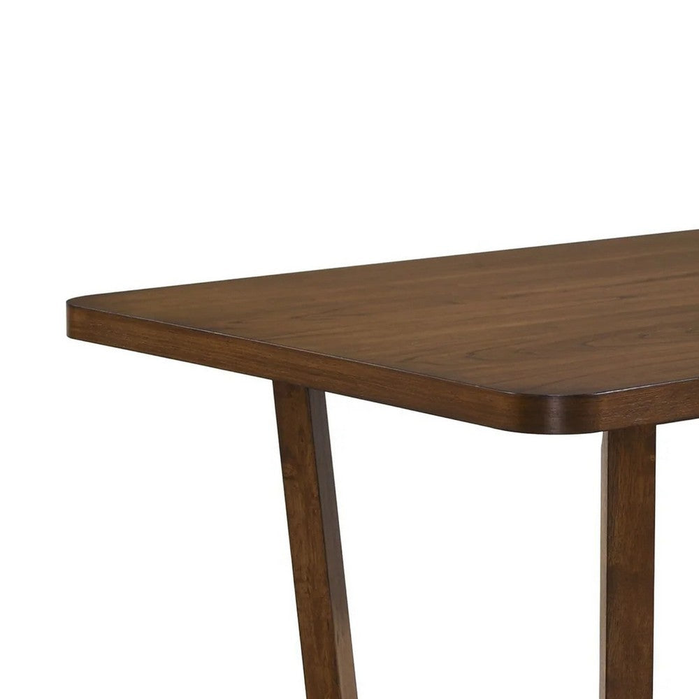 Lere Dining Table | Antique Style Brown Wood | Spacious 71’’ Rectangular Top BM340200