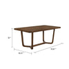 Lere Dining Table | Antique Style Brown Wood | Spacious 71’’ Rectangular Top BM340200
