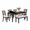 Wogy Dining Bench | Off White Fabric | Brown Wood Legs | 46’’ BM340201