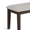 Wogy Dining Bench | Off White Fabric | Brown Wood Legs | 46’’ BM340201
