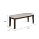 Wogy Dining Bench | Off White Fabric | Brown Wood Legs | 46’’ BM340201